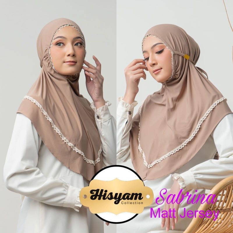 Jilbab Sabrina Ori Kanza Hijab Kerudung Non Pad Hijab Bergo Kerut Renda Tali Polos Jilbab Instan Ber