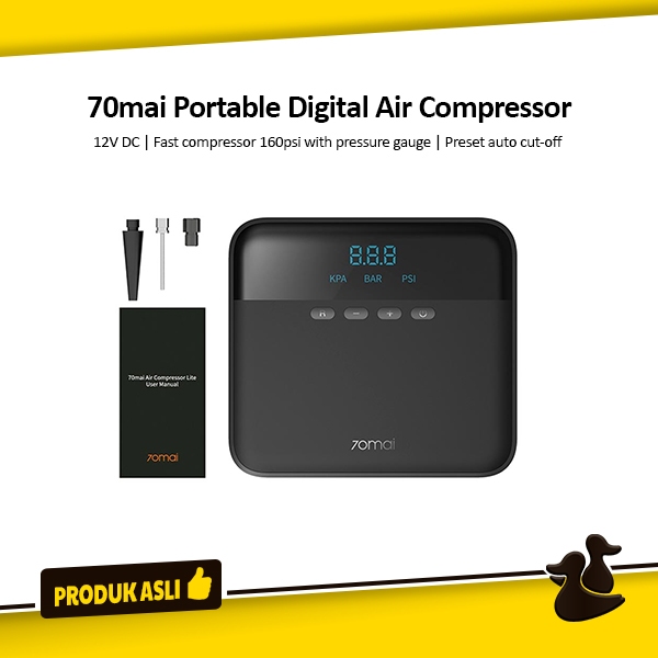 70mai Digital Air Compressor Portable Pompa Ban Mobil Elektrik Original
