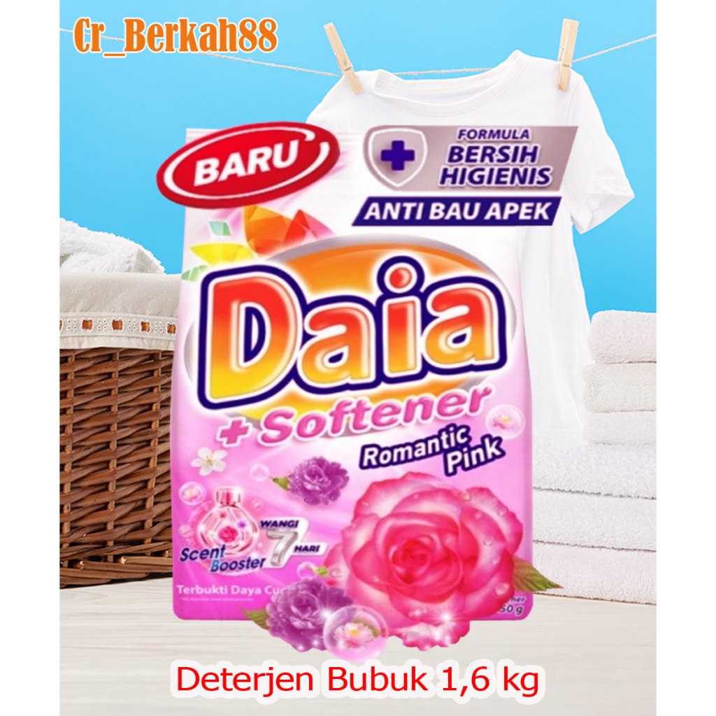 Deterjen bubuk sabun daia 1 6kg / daia softener 1 6kg