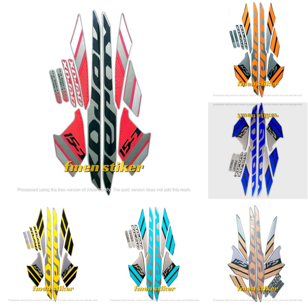 Stiker Striping Lis Body Motor Yamaha Aerox Vva 155 2018 Full Set