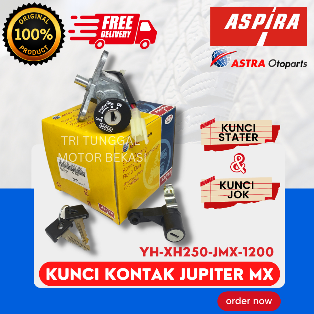 [READY COD] KUNCI KONTAK SET ASPIRA JUPITER MX / KUNCI KONTAK ASSY + JOK / PAKET SET KUNCI KONTAK ST