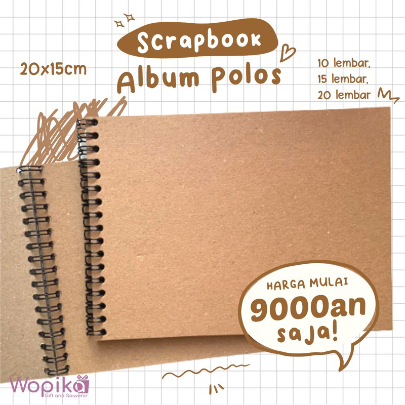 SCRAPBOOK A5 POLOS | scrapbook album polos | buku coklat