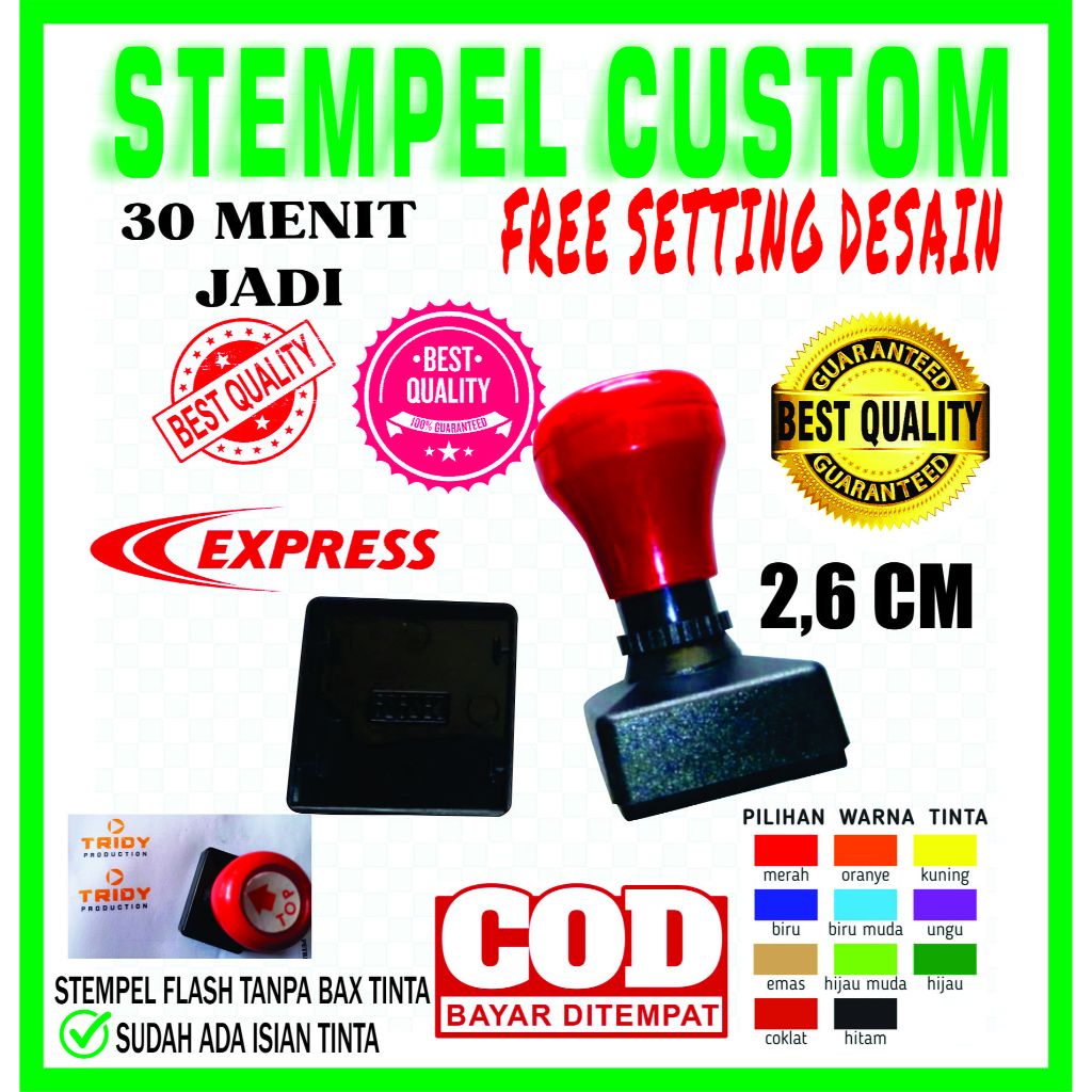 

STEMPEL CUSTOM / KOTAK 2,6 X 2,6 CM / STEMPEL LOGO CUSTOM / STEMPEL ISI ULANG