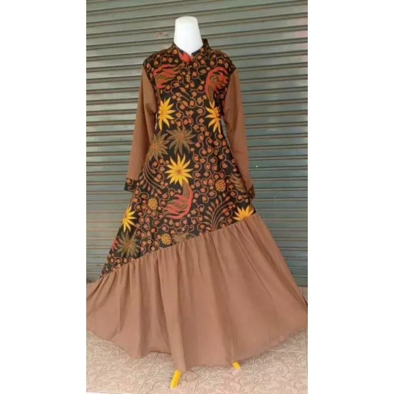 (BISA COD) BATIK COUPLE-GAMIS SYAR'I BATIK - OOTD - GAMIS PESTA MUSLIMAH - SET SYAR'I - GAMIS KOMBIN
