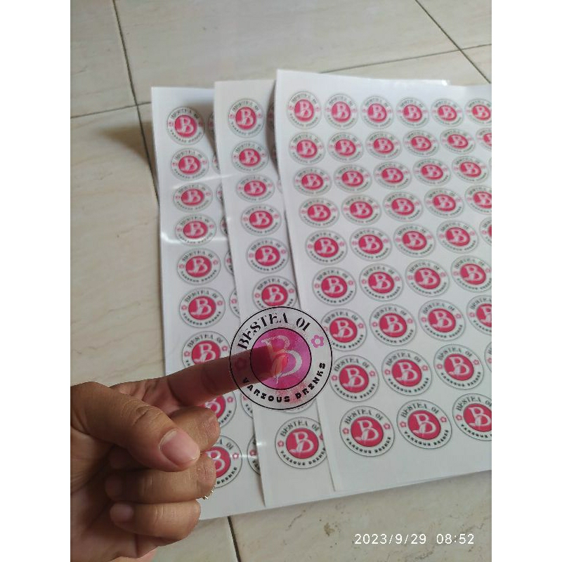 

cetak sticker label murah sticker vinyl bontak ukuran A3+