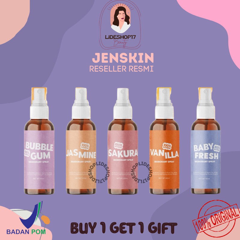 READY ‼️ Jennskin Deodorant Spray 60ml Full Size | Deodorant Jennskin Full Size