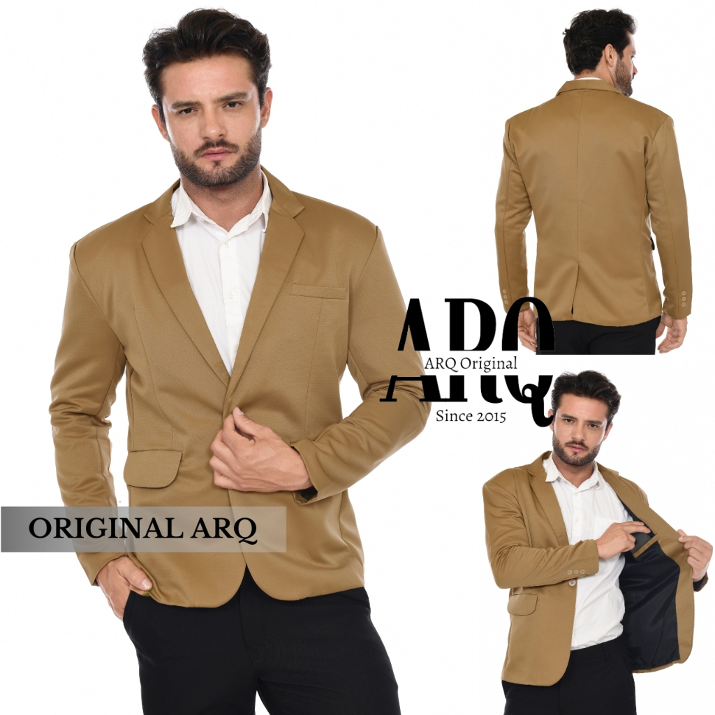 NEW Jas Blazer Pria ORIGINAL ARQ Bandung - Jas Kasual Polos Simple - Blazer Pernikahan Cowok