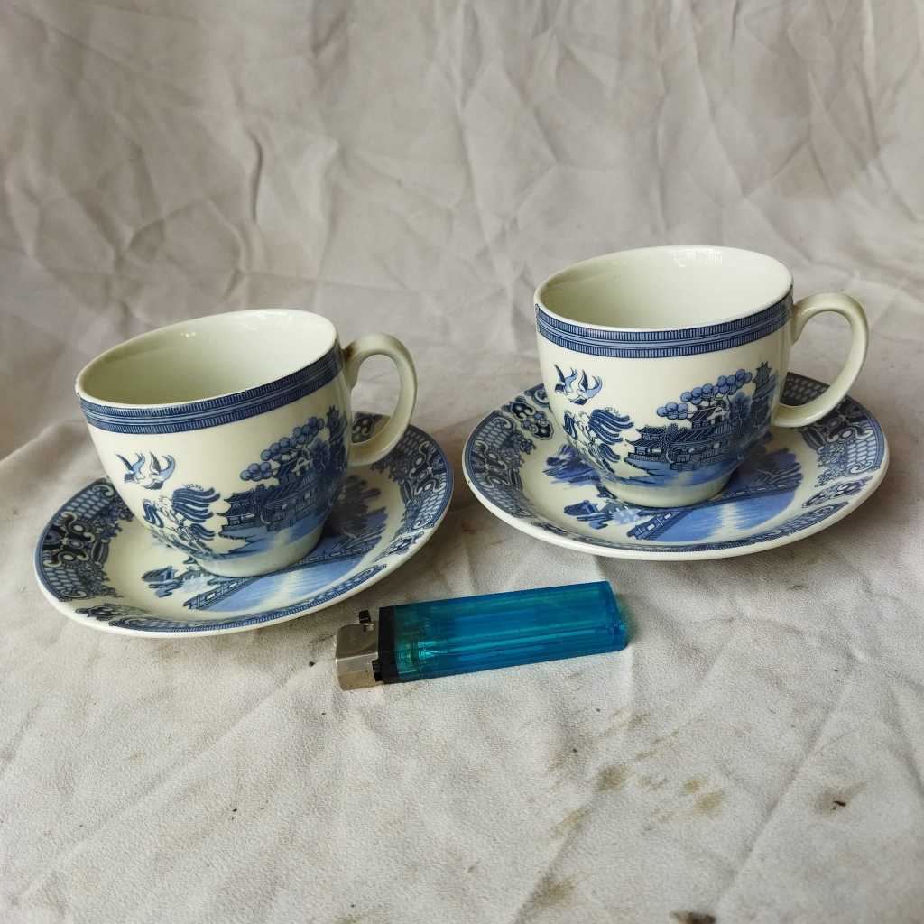 Pajangan Vintage NOS 2 set Cangkir Noritoki Japan
