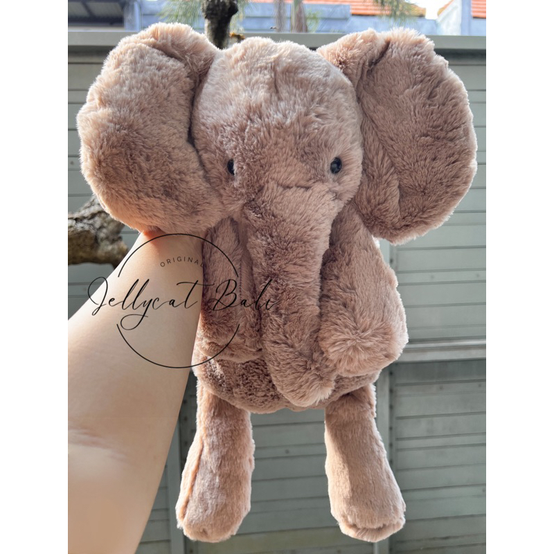 Jellycat Smudge Elephant Original New Large brown boneka gajah