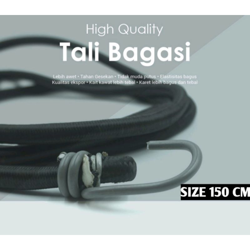 Tali Bagasi Motor Hitam 150/Tali Bagasi Premium 150 Hitam