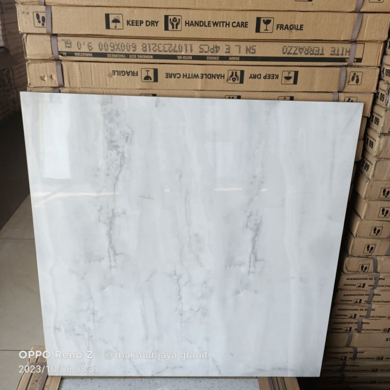 granit Lantai 80x80 putih motip white losa indogres