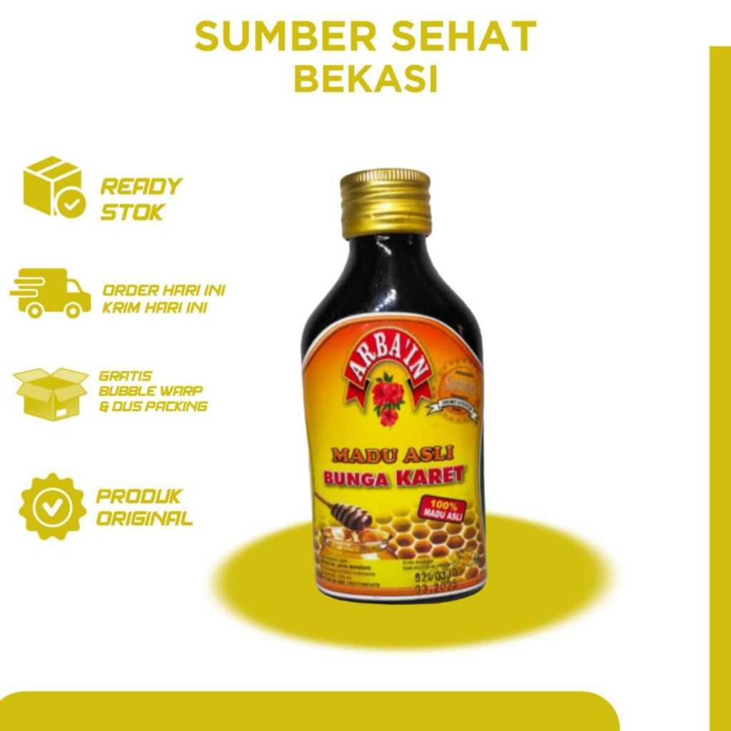 

Madu Asli Bunga Karet 135ml- Asli 100% Arba'in