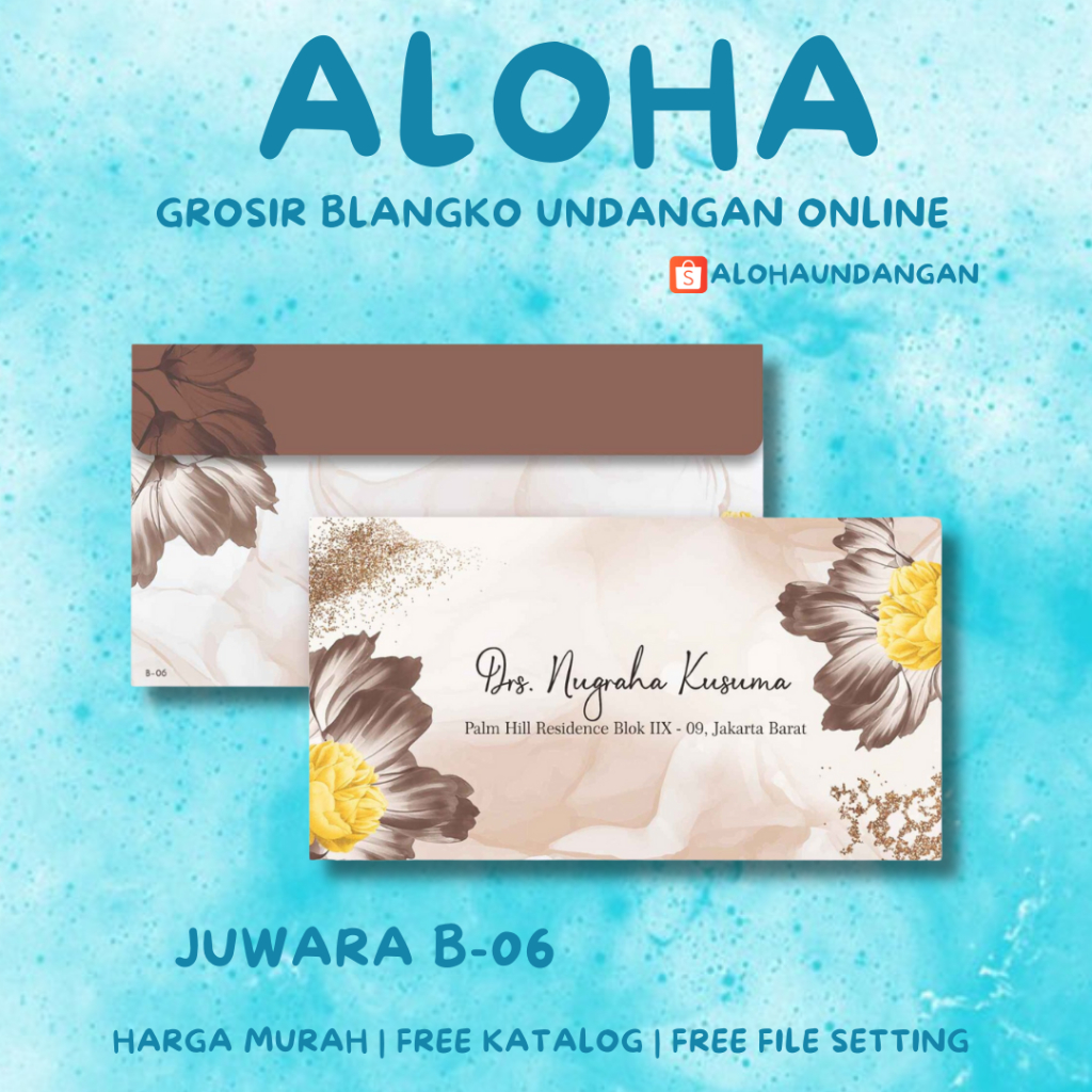 

AMPLOP KONDANGAN NIKAH JUWARA B 06 50 PCS UKURAN TANGGUNG | Aloha Undangan