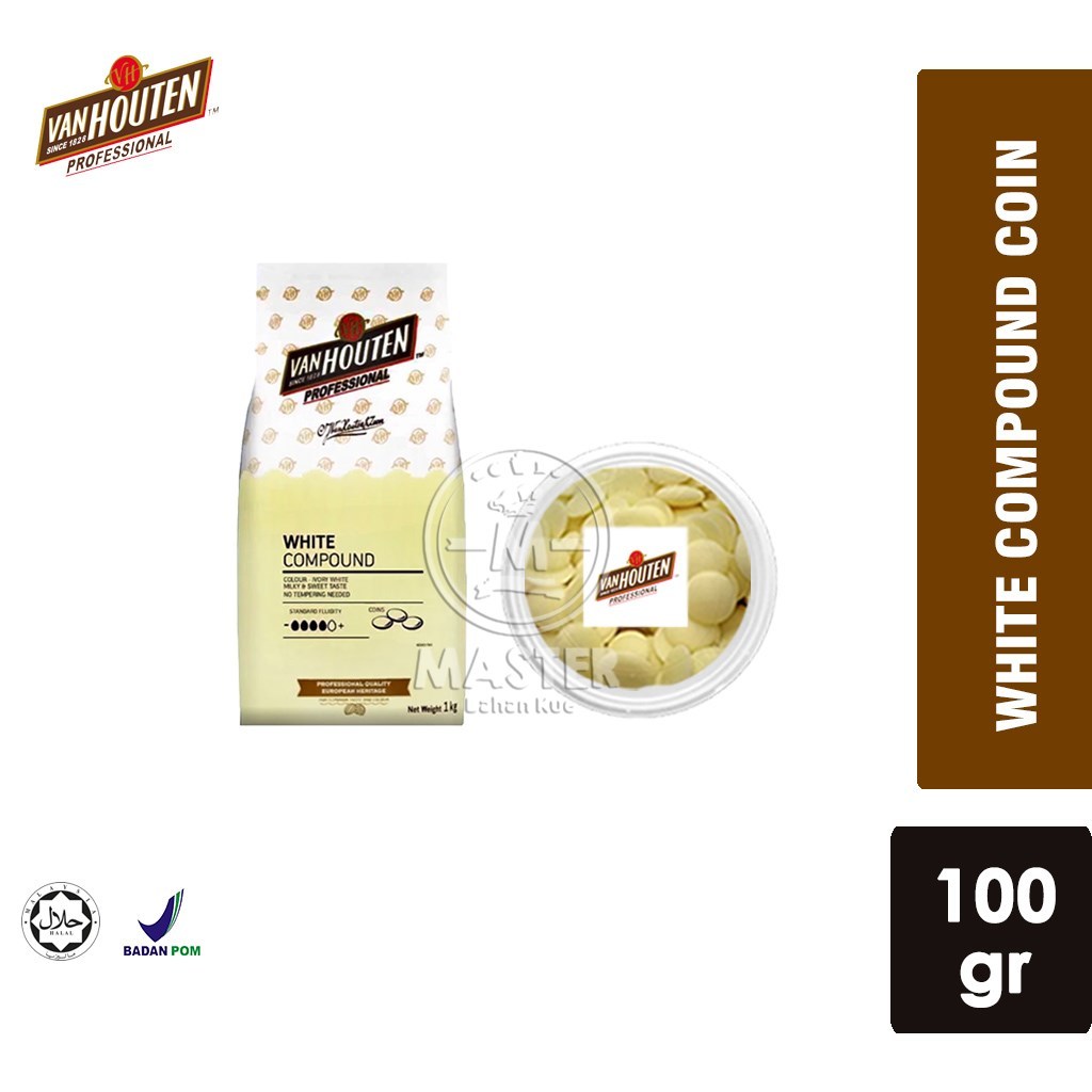 

White Compound Coin Van Houten / Coklat Compound Putih [Repack 100 gr]