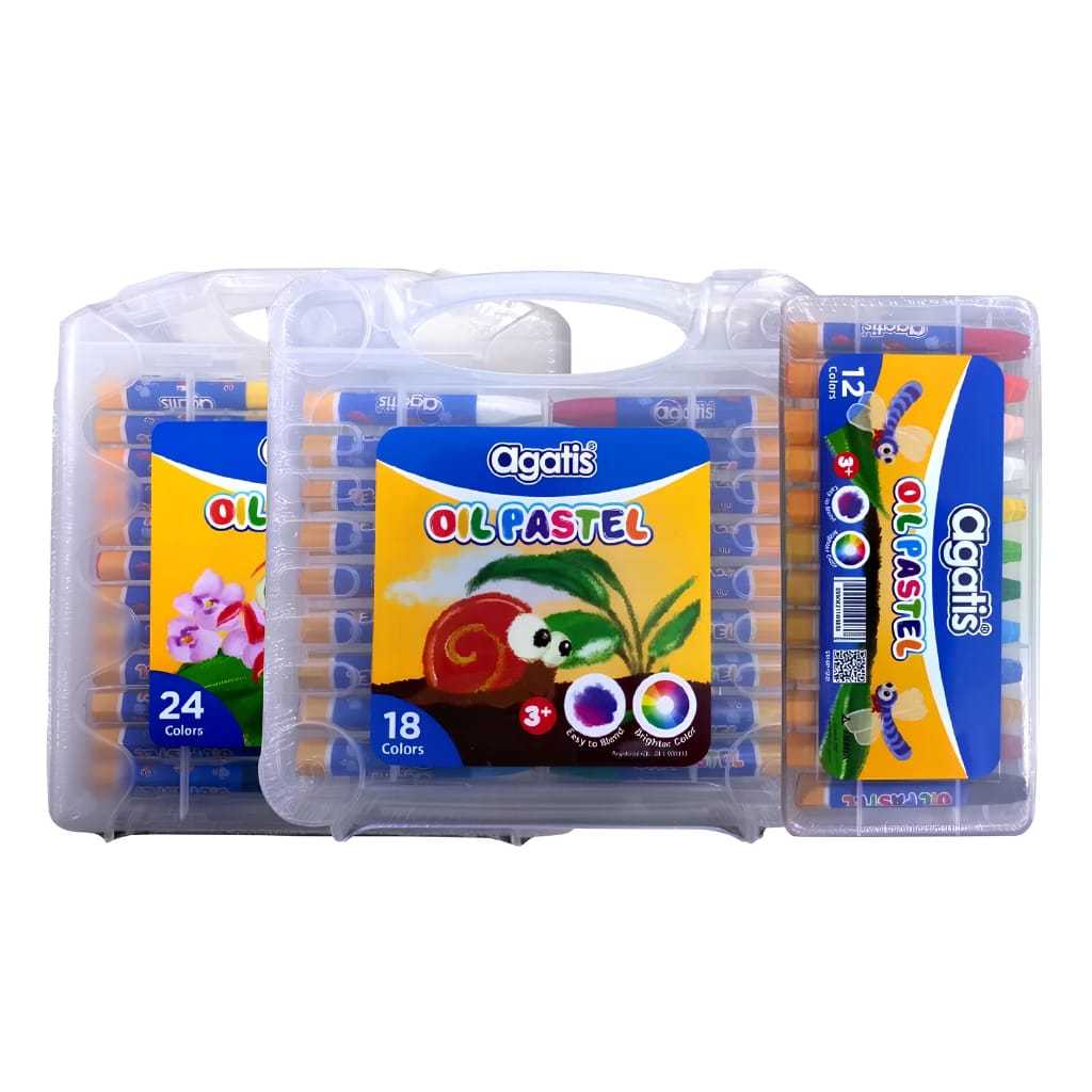 

OIL PASTELL AGATIS ECO JUMBO HEXAGONAL SHAPE WITH TRIANGULAR TIP IN PLASTIC BOX 12 COLORS
