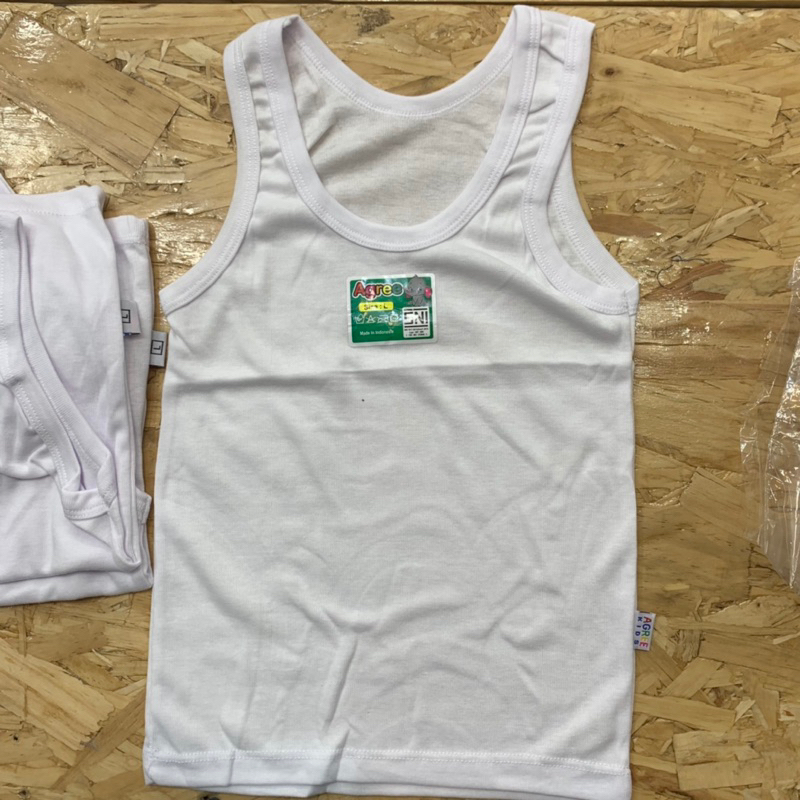 (6Pcs) Singlet anak anak agree kids katun