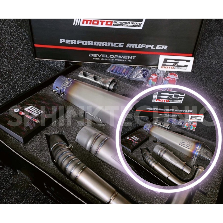 Knalpot SC Moto Daeng Sai4 Xmax X-Max Titanium Original Thailand