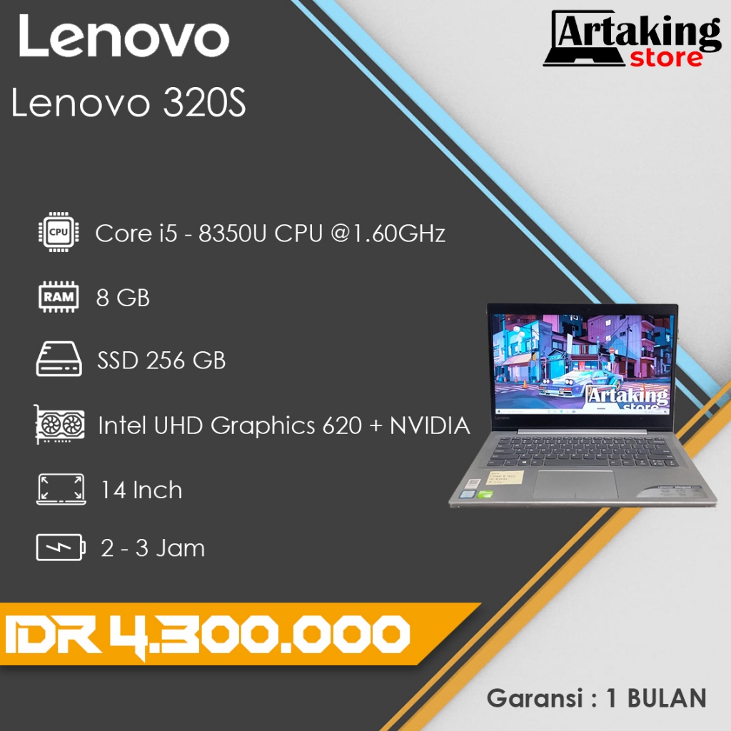 Lenovo 320s - core i5 - RAM 8 GB