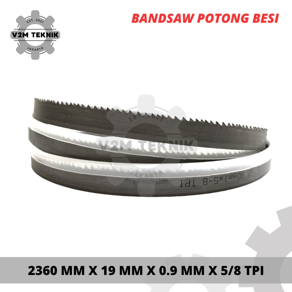 Mata Pisau Band Saw 2360 x 19 x 0.9 x 5/8 TPI / Mata Gergaji Pita Bandsaw Potong Besi Baja
