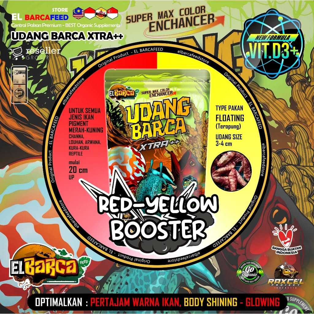 UDANG BARCA Xtraa  UDANG BESAR untuk ikan > 20 cm keatas  - EL BARCA Feed - Pakan Ikan Channa, Arwan