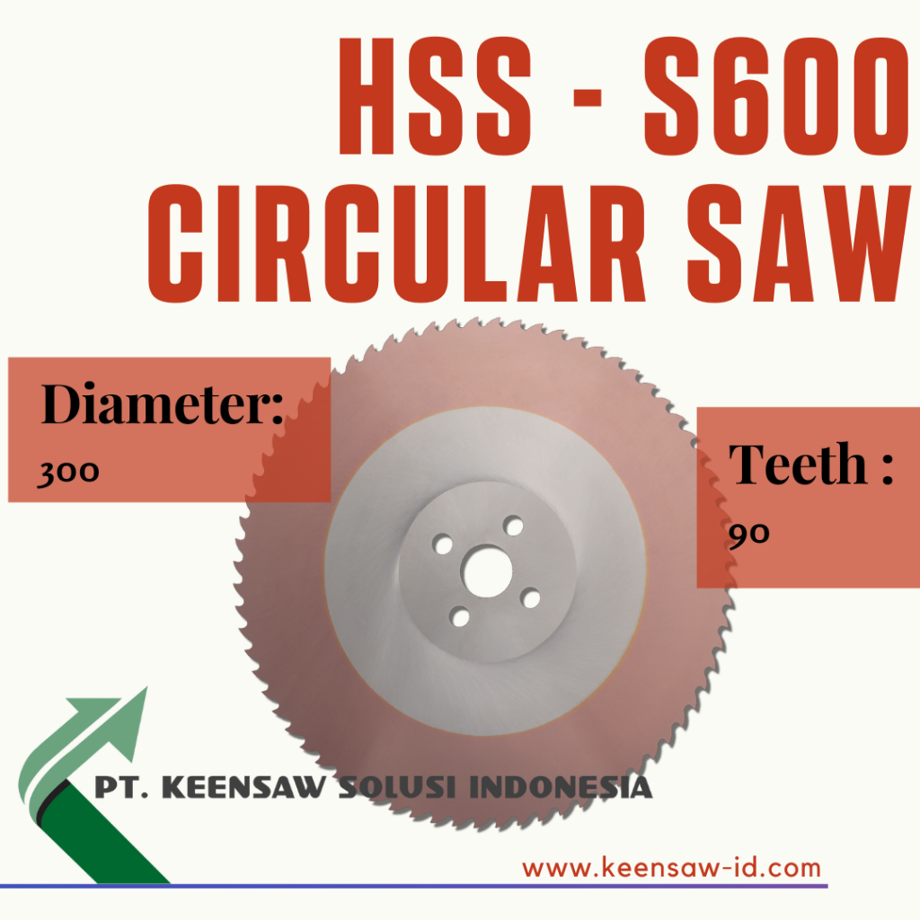 HSS Saw Blade S600 Circular saw mata gergaji potong mata pisau circular saw pemotong besi Dia 300