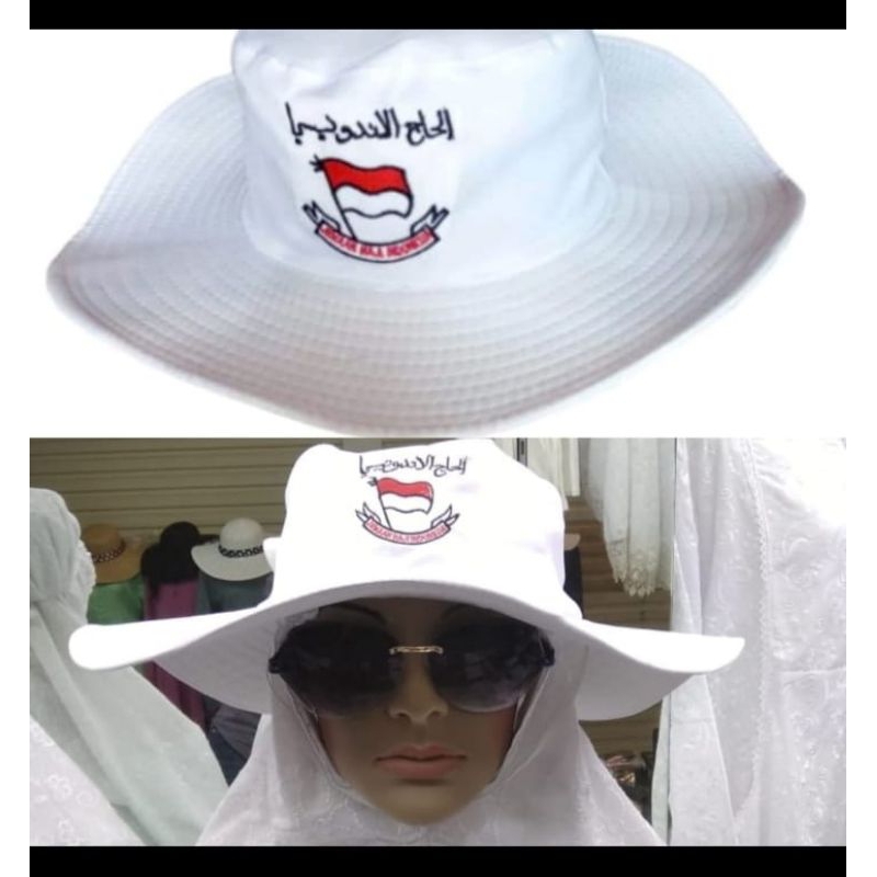 Topi haji dan umroh wanita Topi bulat bendera