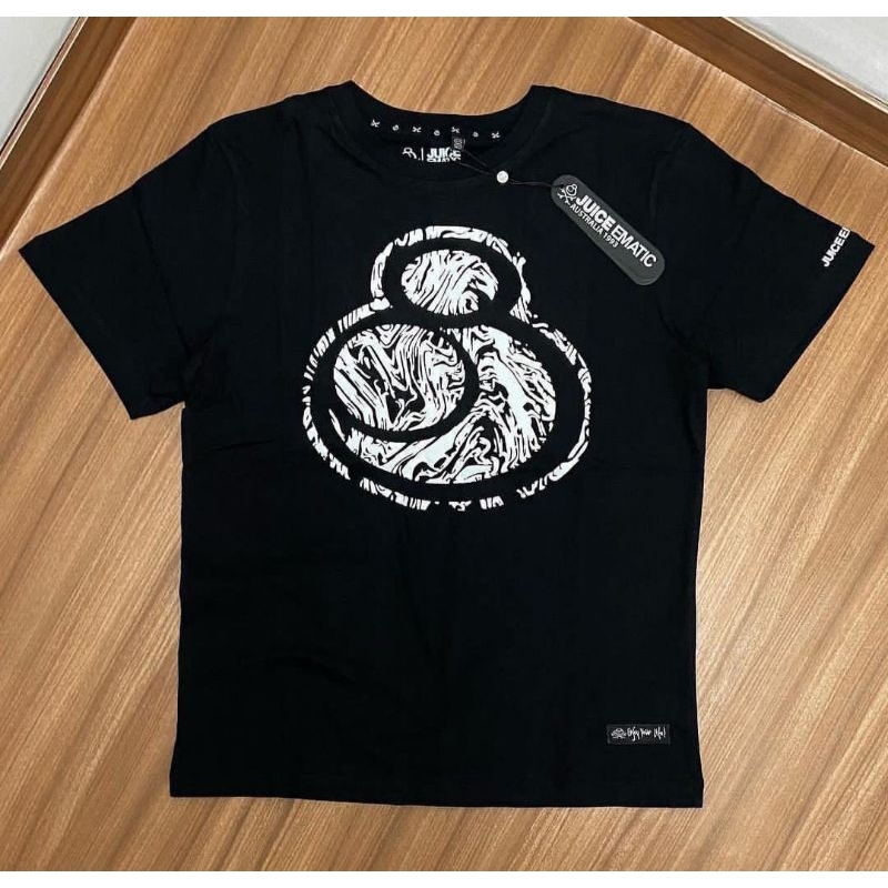 KAOS SURFING PRIA JUICE E LENGAN PENDEK HITAM COWOK