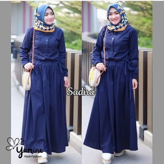 Baju Sandira Dress Gamis Syari Wanita Muslim Kekinian Muslimah Cantik Elegan Casual Party Terbaru Ba