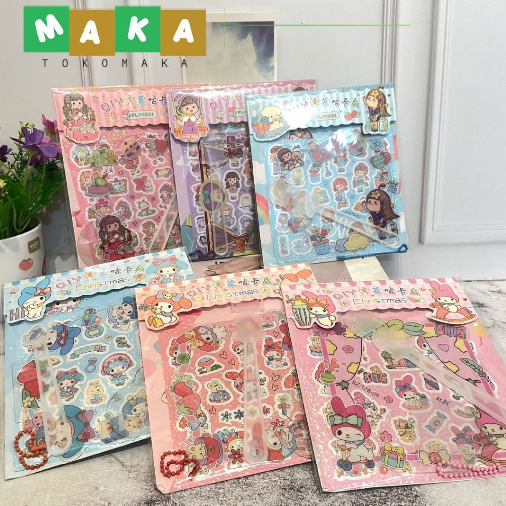 

sticker set kipas SZ 176 stiker anti air sticker vinyl sticker transparan bening peralatan DIY journaling