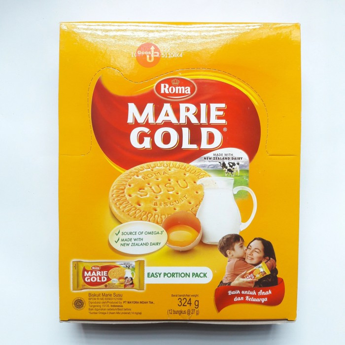 

Biskuit Roma Marie Gold BOX isi 12 Biskuit Susu Sarapan Cemilan Sehat Keluarga