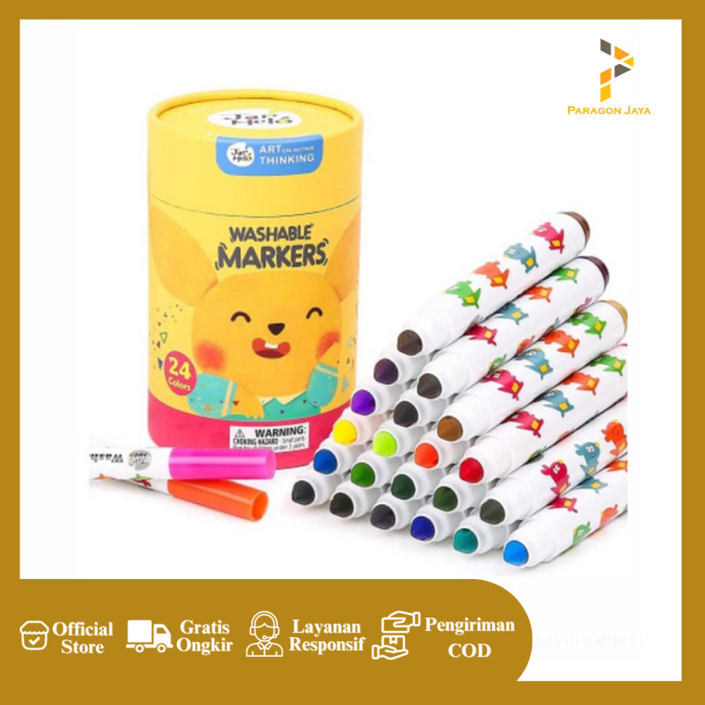 

Spidol Joan Miro Babyroo Washable Marker 24 color Spidol Warna Spidol Anak