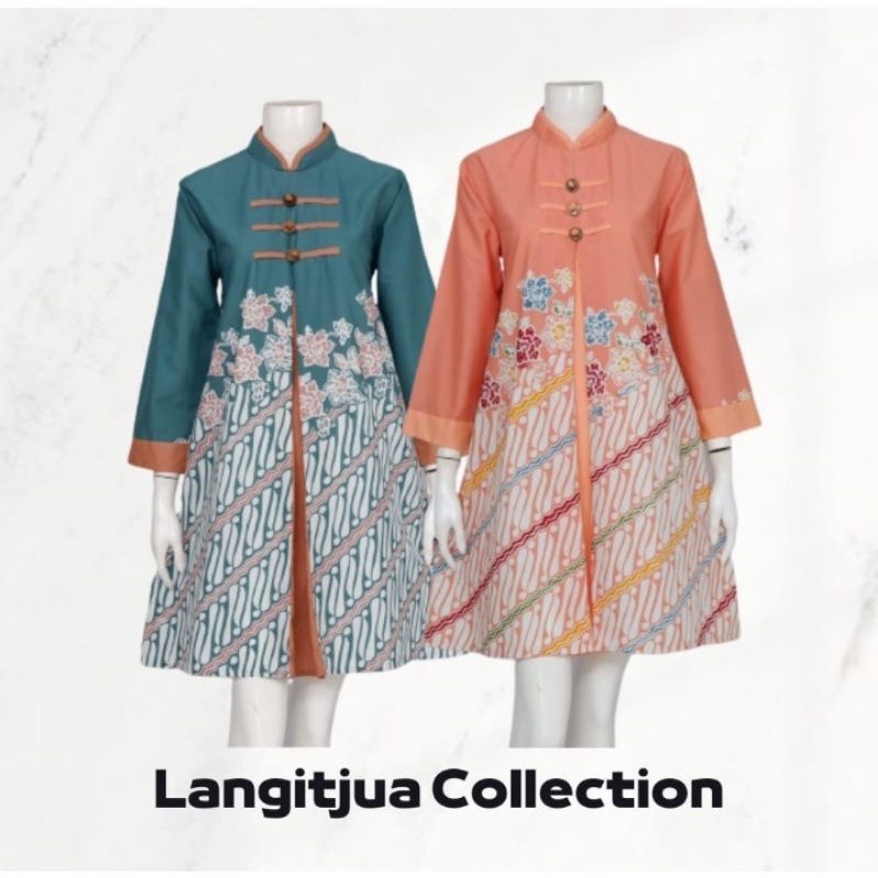 BAJU KERJA WANITA MODEL TUNIK PIAS KOIN 02 JUMBO | DRESS WANITA BATIK CAP PREMIUM