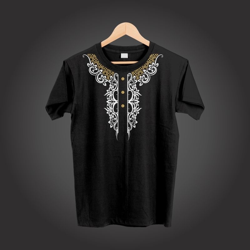 kaos t-shirt pria sablon motif baju Koko/gamis