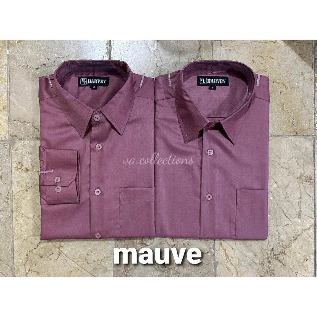KEMEJA HARVEY - KEMEJA PRIA LENGAN PANJANG / PENDEK WARNA MAUVE