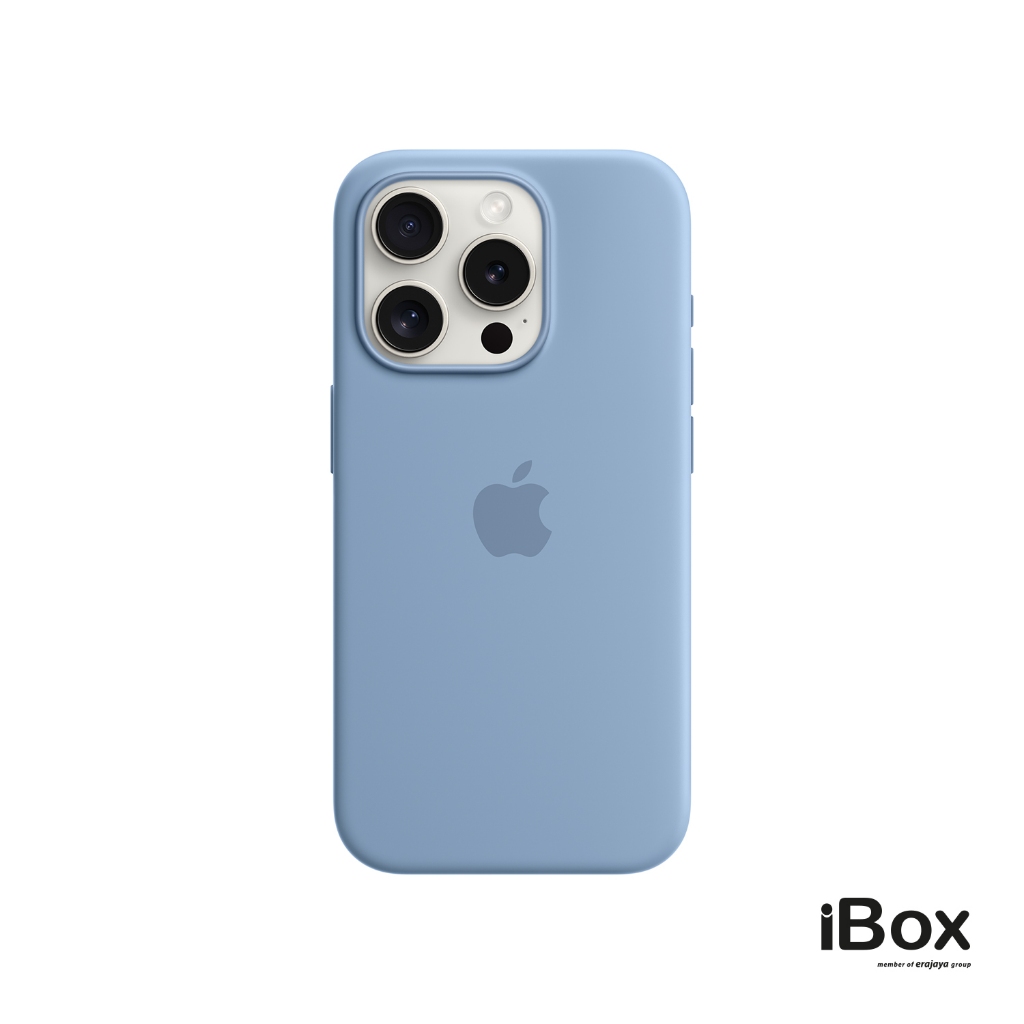 Apple iPhone 15 Pro Silicone Case with MagSafe, Winter Blue Ibox Official Store Apple Authorized Reseller Indonesia