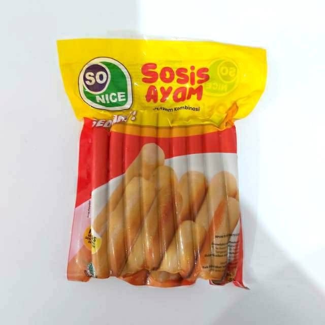 

SOSIS AYAM SO NICE SEDAAAP 500GR CHICKEN SAUSAGE HALAL