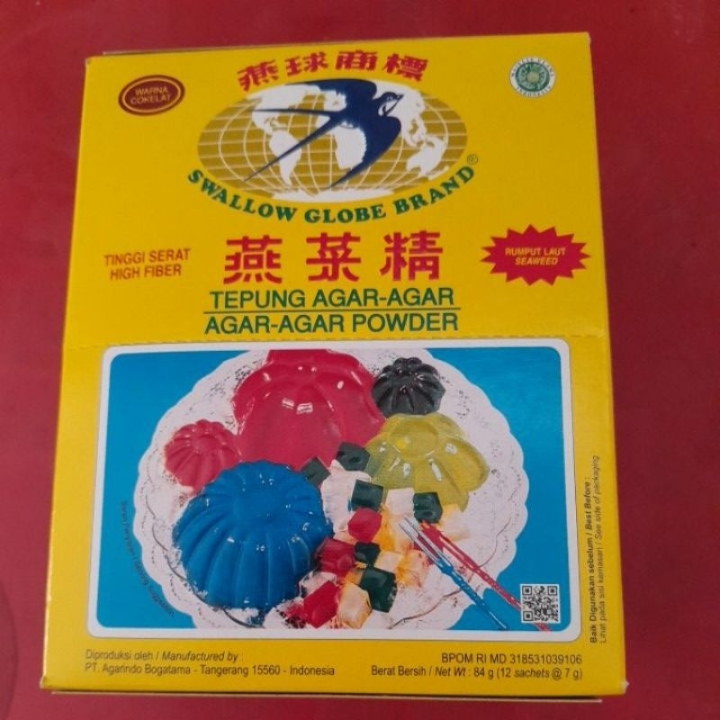 

tepung agar agar swallow globe brand