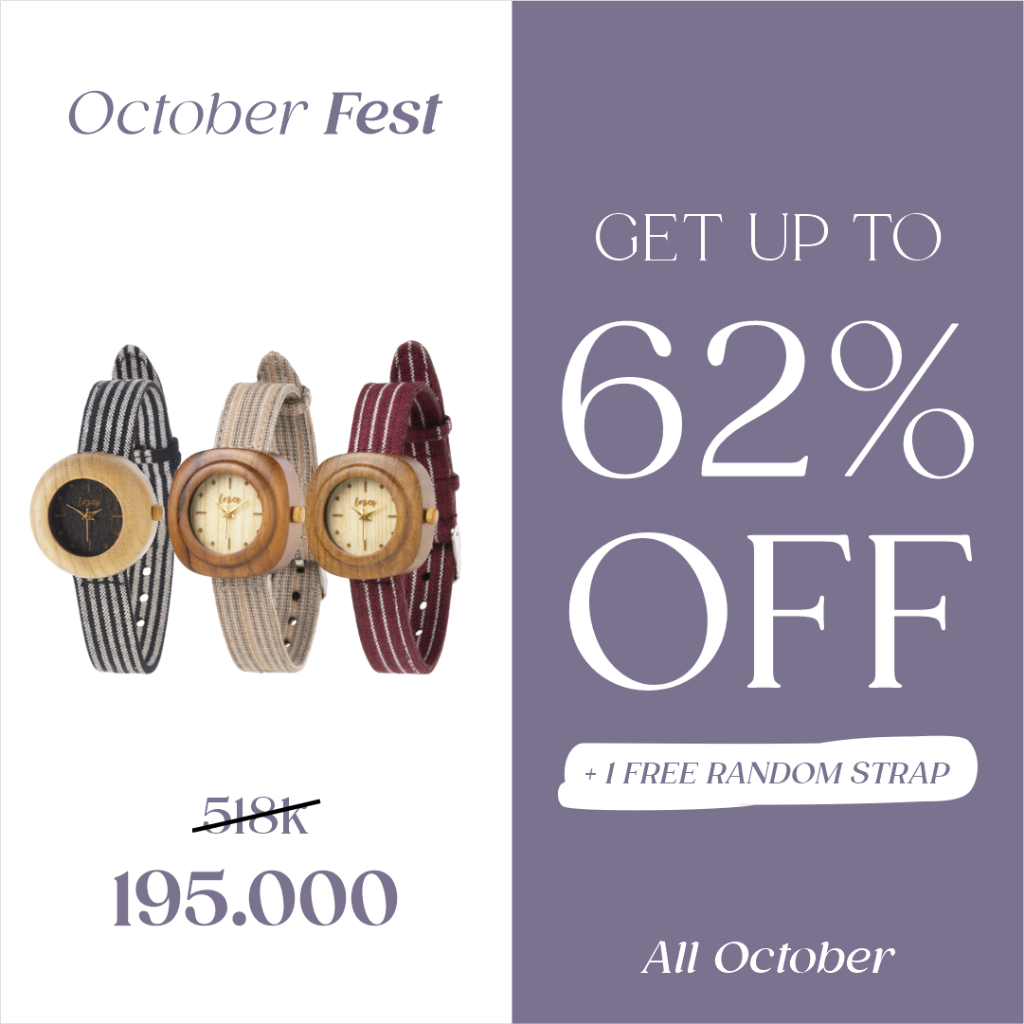 INA Watch Jam Tangan Kayu Sonokeling Seri Gambyong