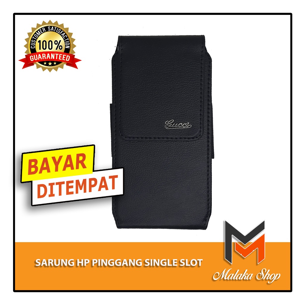 Dompet hp pinggang Sarung hp pinggang pria satu slot ukuran 7 inci Tutup Magnet