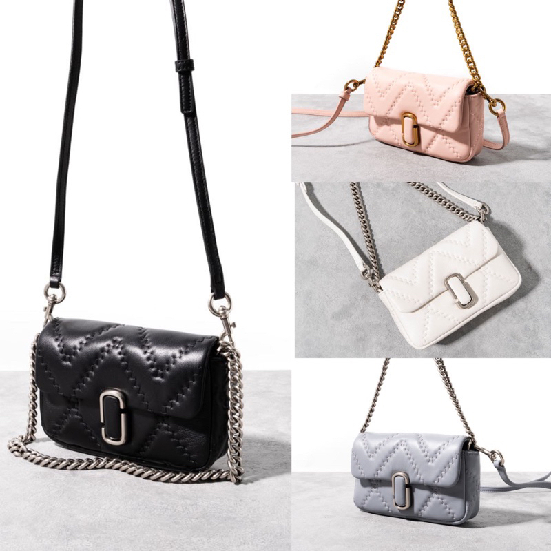 TAS SELEMPANG BRANDED WANITA ORIGINAL - MARC JACOBS The Quilted J Marc Mini Shoulder Bag