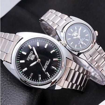 ( BISA ) JAM TANGAN PASANGAN PRIA WANITA RANTAI STAINLESS STEEL ANTI AIR // JAM TANGAN COUPLE SEIKO