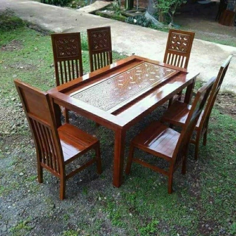 1 Set meja makan balero kursi makan balero minimalis kursi makan minimalis