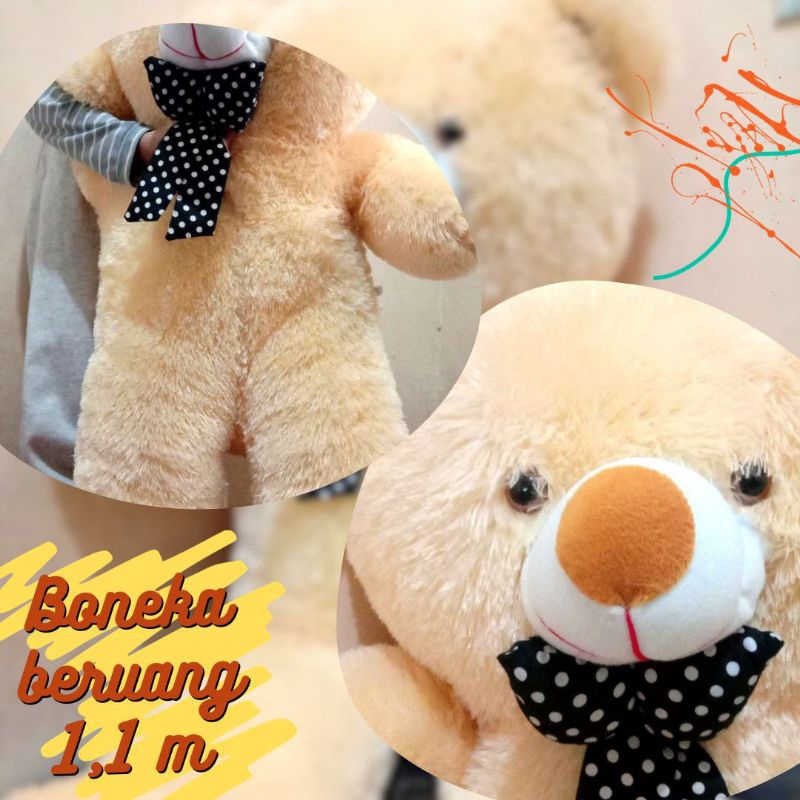 Boneka Beruang Teddy Bear Jumbo 1,1 m Preloved