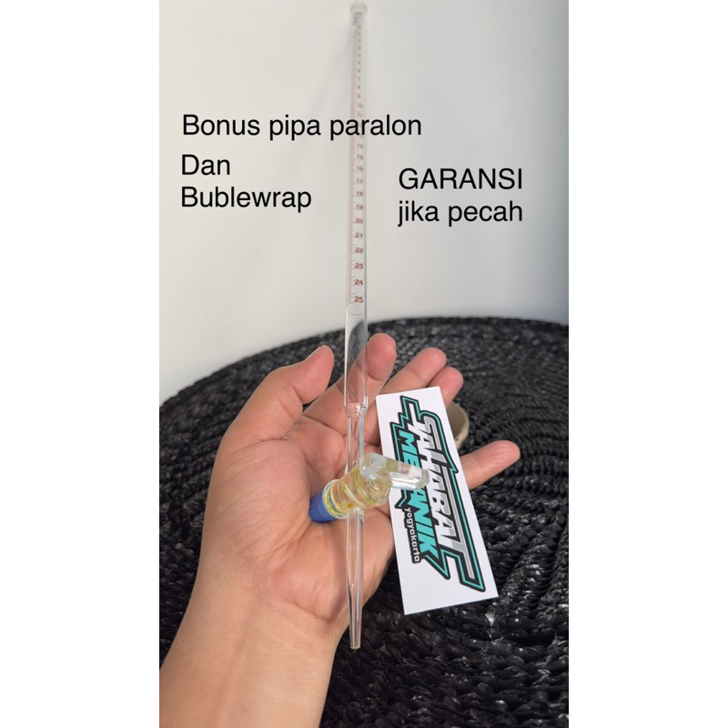 buret alat ukur kompresi volume ruang bakar