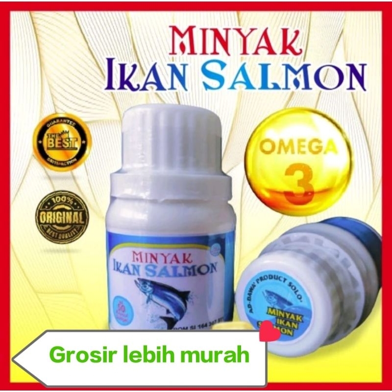 Minyak Ikan Salmon/Minyak Ikan Omega3/Minyak Ikan Isi 50 Kapsul