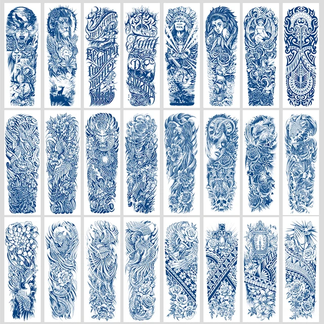 Tato Lengan Penuh Besar Full Tangan Fruit Ink 7-15 hari Tahan Air Tato Temporer Stiker Jus Tahan Lam