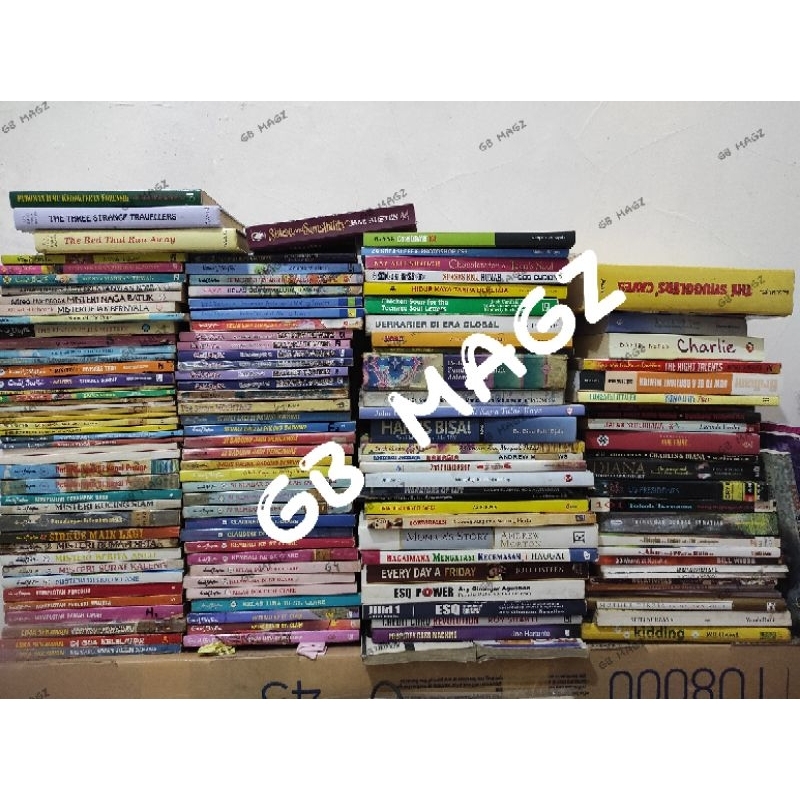 Paket 135pc Buku Pengembangan Diri, Biografi, Agama, Novel Enid Blyton, Trio Detektif, dll