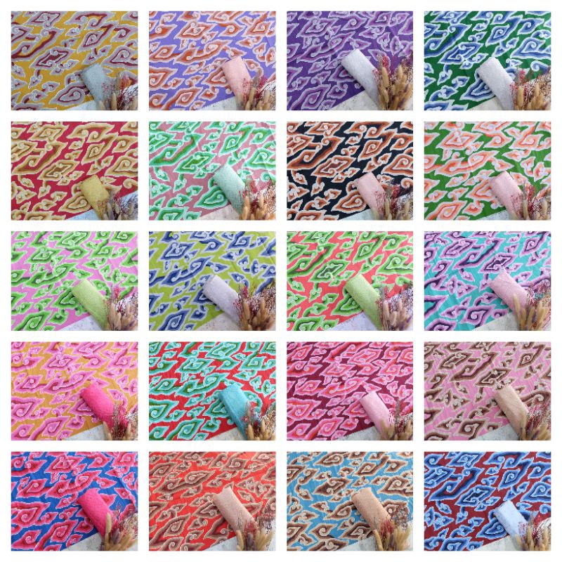 Kain batik katun motif mega mendung print
