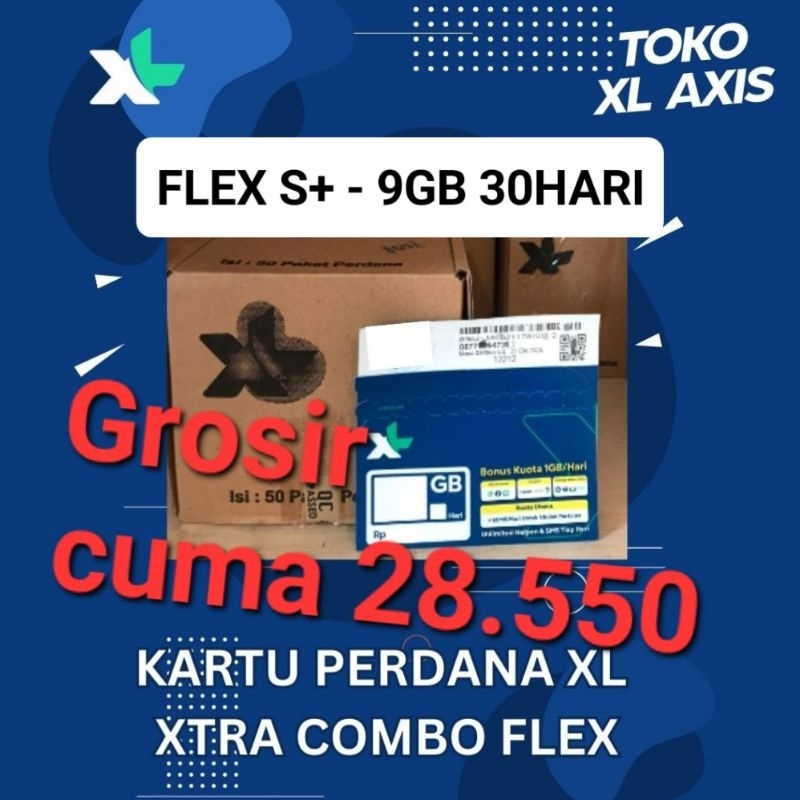 Kartu Perdana XL Kuota Data Xtra Combo Flex S+ 9Gb