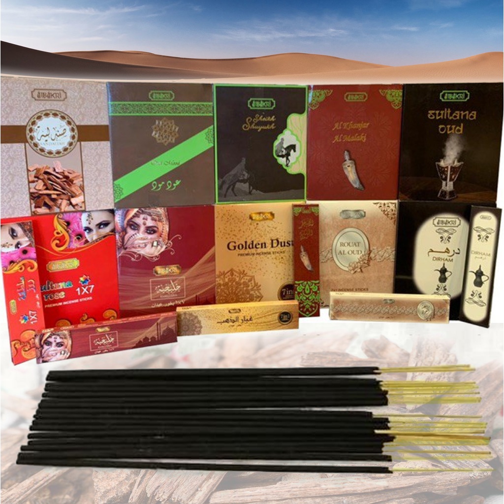 DUPA LIDI WANGI BUHUR LIDI AROMATERAPI ARAB 28 STIK SANDALIAH DIRHAM GOLDEN DUSTROUAT AL OUDH